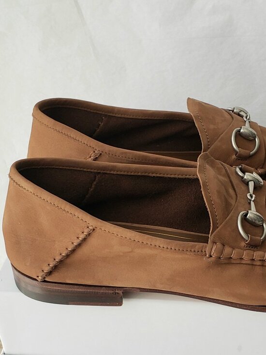 Gucci Men\'s Horsebit Suede Moccasins Brown Loafers Size 10 $1050 main image 11